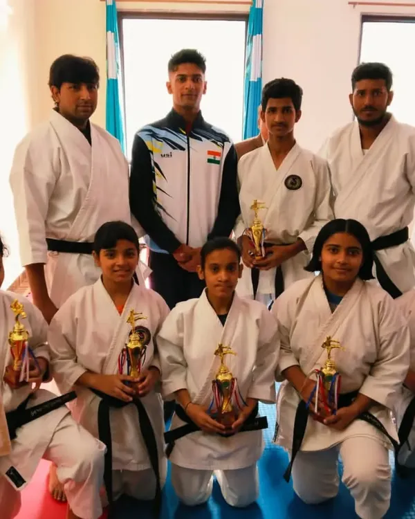 A proud moment for our academy. A group of our female students posing with their trophies alongside guest instructor Pranny Sharma after a successful competition.