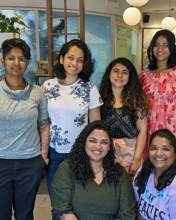 A group of amazing women from our 'Sisters in Stories' April edition. This community is a safe space for single women to connect, share, and support each other.
