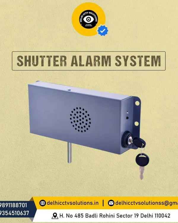 This is a shutter alarm system, a simple yet highly effective security device for any business with a rolling shutter. It is key-operated and will sound a powerful siren if the shutter is tampered with.