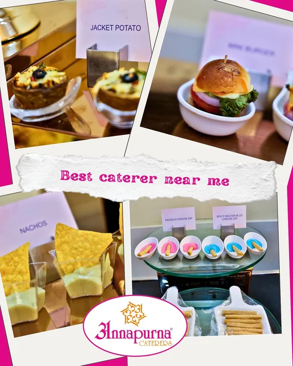 A collage of our modern small plates, including Jacket Potatoes, Mini Burgers, and individual portions of Nachos, perfect for cocktail parties and social events.