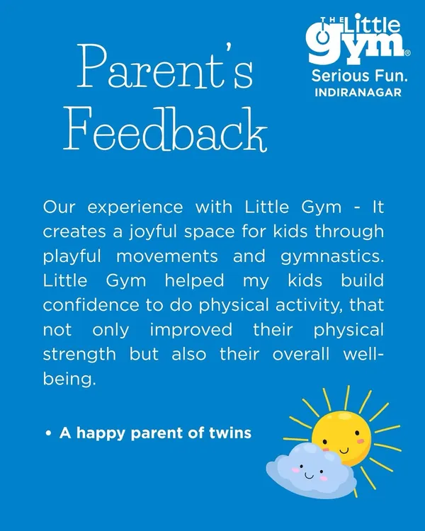 "Little Gym helped my kids build confidence to do physical activity." We love this feedback from a happy parent of twins, who found our gym to be a joyful space for growth.