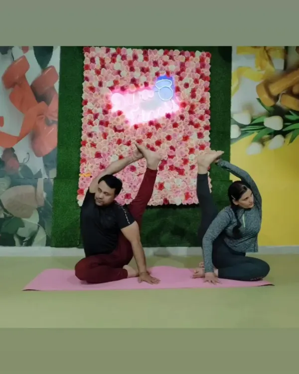 A beautiful partner yoga pose that requires mutual support and flexibility. Practicing with a partner can help you go deeper into stretches than you might on your own.