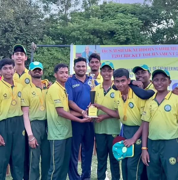 Winners of the All India U-17 T20 Tournament in Chennai. A significant achievement for our boys, showcasing their talent on a national stage.