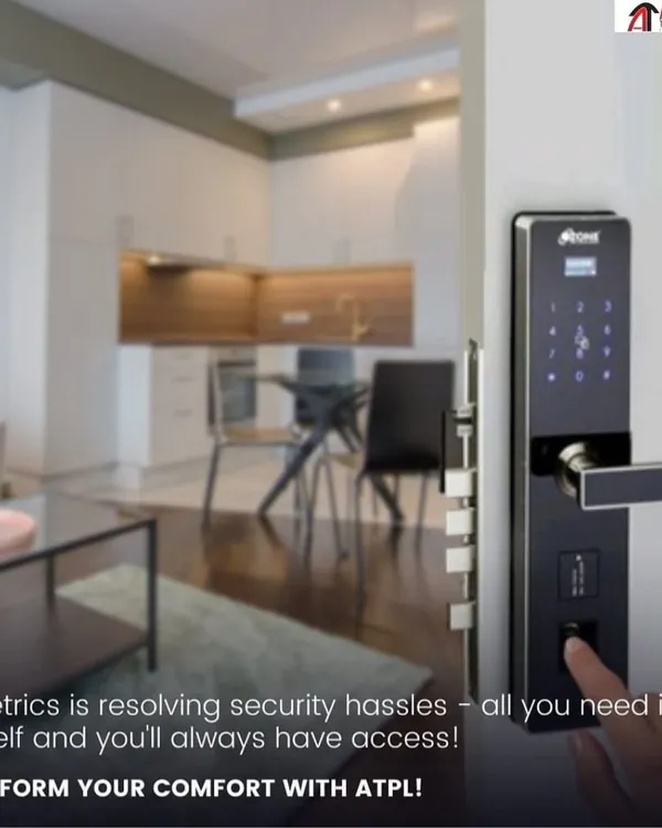 This biometric door lock, installed in a modern home, is the perfect example of security meeting convenience. I replace traditional keys with fingerprint access, providing a seamless and highly secure way to enter your home while keeping a complete log of every entry.