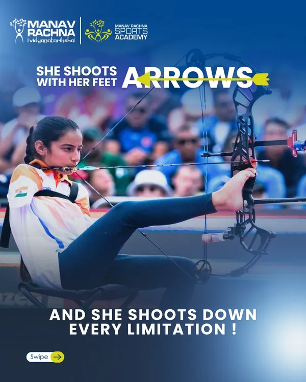 This is Sheetal Devi, a Para Archery World Champion who shoots with her feet. Her story is a powerful reminder that with the right spirit and support, every limitation can be overcome. We believe in nurturing this unstoppable spirit in every athlete.