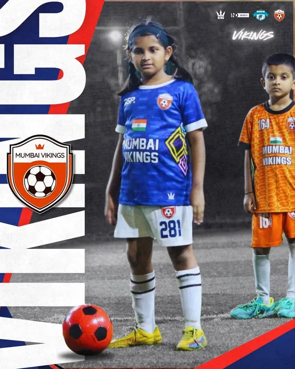 Meet the mini warriors. This graphic features one of our youngest players standing proud and ready with a ball at her feet. This is where the journey to becoming a football legend begins.