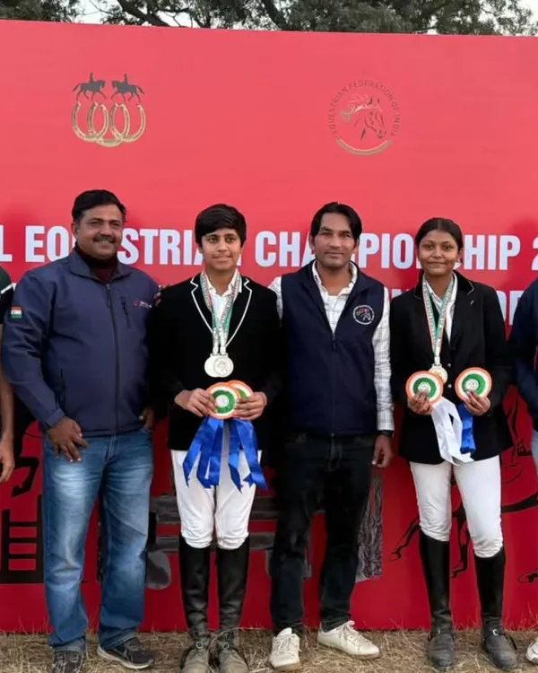 A great team effort at the Junior National Equestrian Championship 2024. Our riders Yug Shokeen and Reya Gupta won the Team Silver medal in Eventing, with Yug also taking home an individual silver.