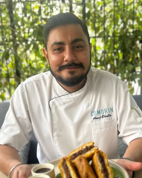 A portrait of our Head Chef at Comorin Gurugram, Anuj Bhalla. He leads our kitchen team with a passion for flavour and a commitment to quality that defines every plate we serve.