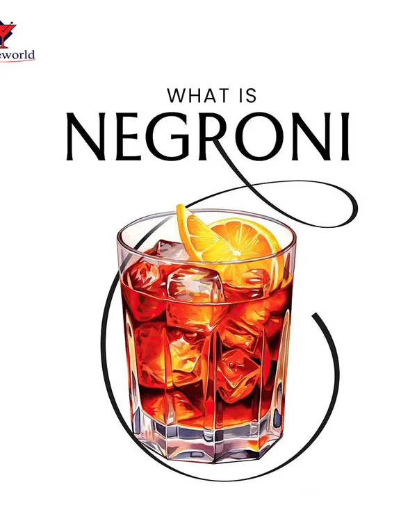 An illustrated guide to the Negroni. This graphic breaks down the simple yet perfect combination of ingredients that make this classic cocktail so bold, balanced, and beautifully bittersweet.
