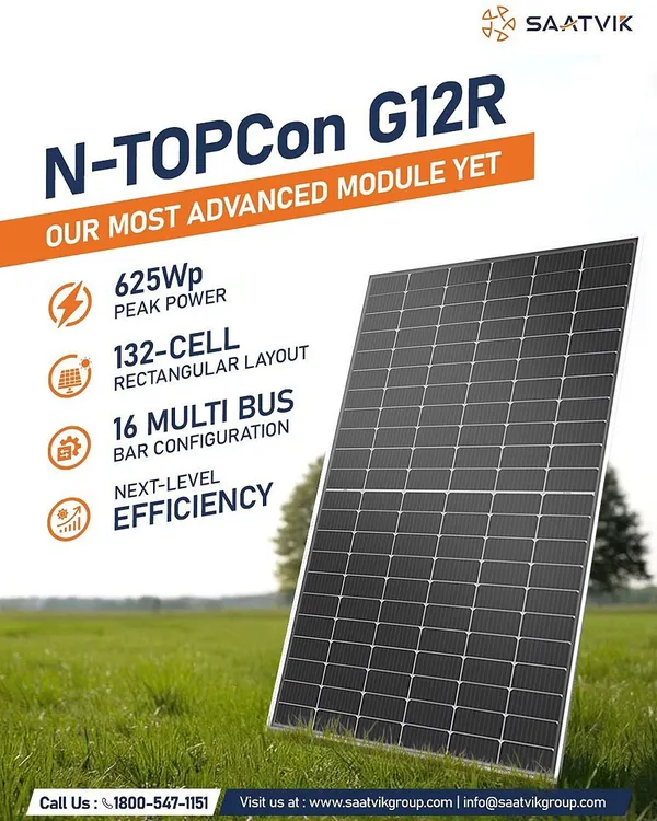 At the heart of our agricultural solutions is our advanced N-TOPCon G12R solar module. With 625Wp peak power and a 132-cell rectangular layout, this module delivers next-level efficiency. This means more power generation from your land, maximizing your return on investment.