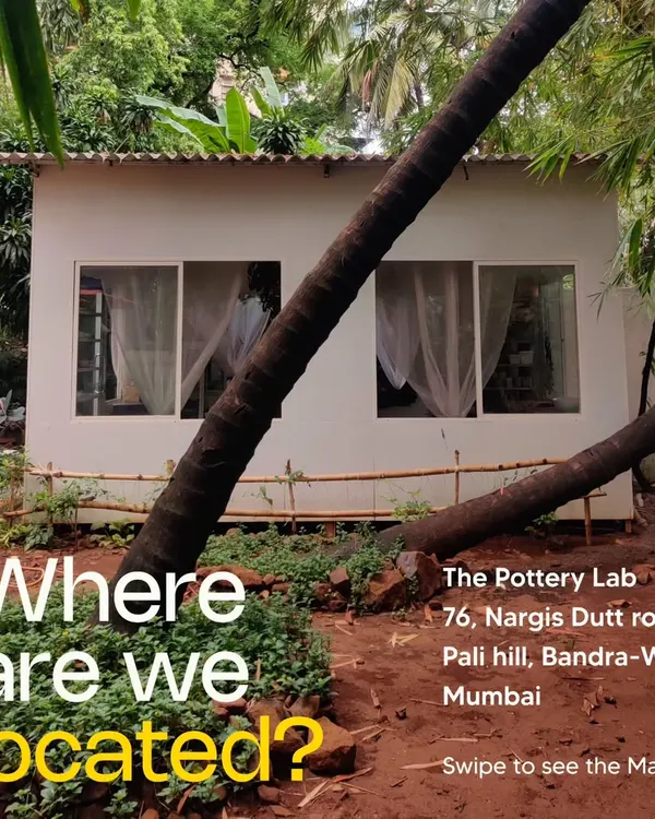 This is our home. The Pottery Lab is located on Nargis Dutt road in the quiet, leafy neighborhood of Pali hill, Bandra West. It's a space I created to make art accessible to everyone.