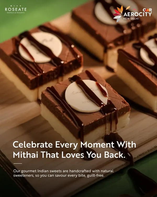 Celebrate every moment with mithai that loves you back. These gourmet Indian sweets from Roseate are handcrafted with natural sweeteners, so you can savour every bite, guilt-free.