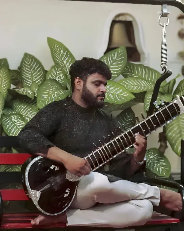 A quiet moment of practice. Finding a peaceful space for your riyaaz is key to making progress.