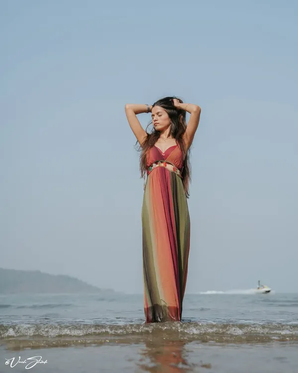 This is the kind of magic we can create during the golden hour at Alibag beach. The soft light and sea breeze make for truly stunning fashion portraits that feel both powerful and serene.