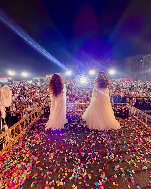Facing a crowd this massive, all dancing in unison, is the best feeling in the world. This was day two of a Navratri Mahotsav, and the energy was just getting started.