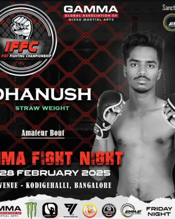 Announcing the next fight for my student, "The Devil" Dhanush. With an amateur record of 2-0 and a 100% finish rate, he is one of our most exciting prospects. This is a fight you don't want to miss.