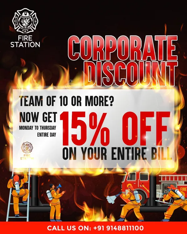 Boost team morale with great food and even better deals. We offer a 15% discount on corporate bookings for teams of 10 or more.