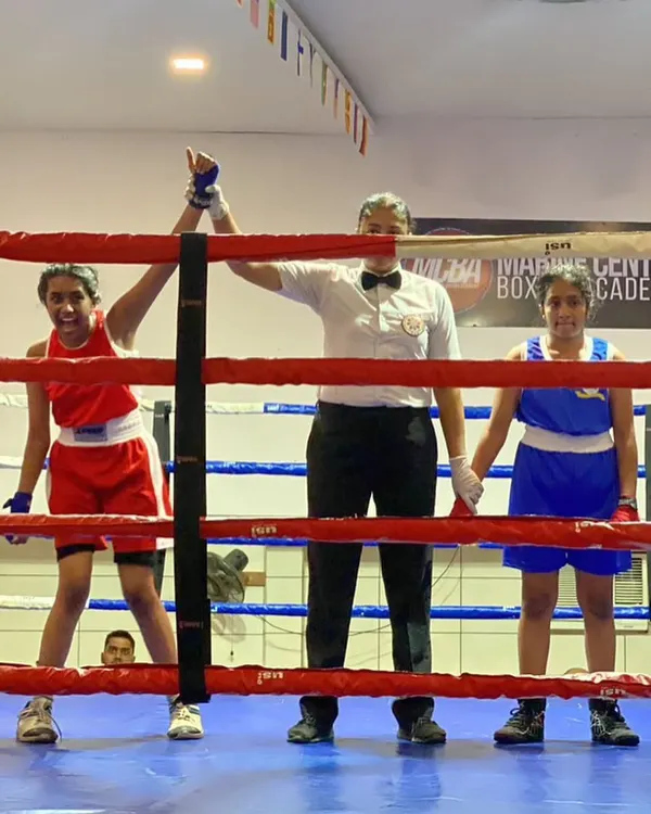 The moment all the hard work pays off. I am incredibly proud to see our young boxer, Saanvi, getting her arm raised in victory. We don't just teach boxing; we build the confidence and skill to win in the ring and in life.