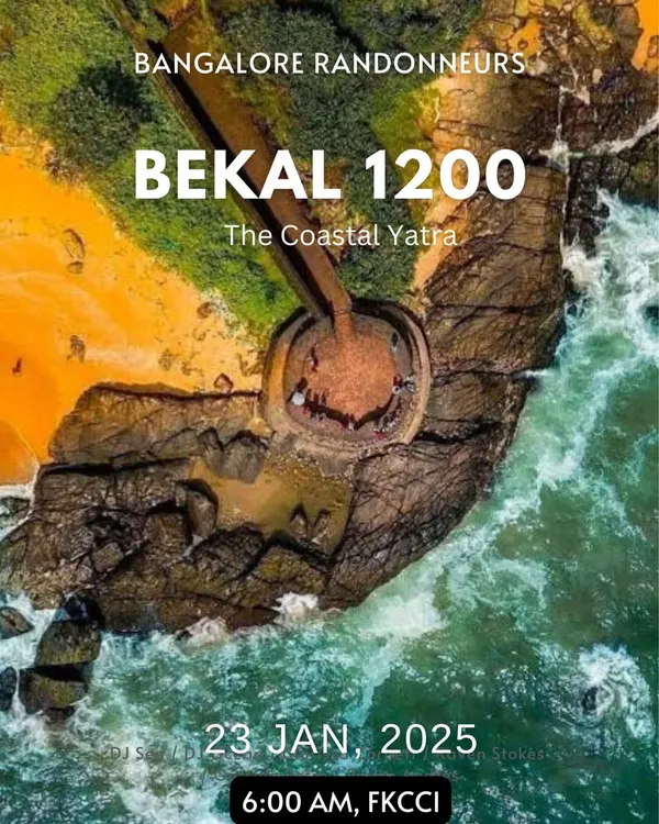 The Bekal 1200, our signature Coastal Yatra, is a 1200km LRM that journeys through the Western Ghats of Karnataka and Kerala. This route tests riders with its challenging terrain, extreme weather, and stunning coastal views along the Arabian Sea.