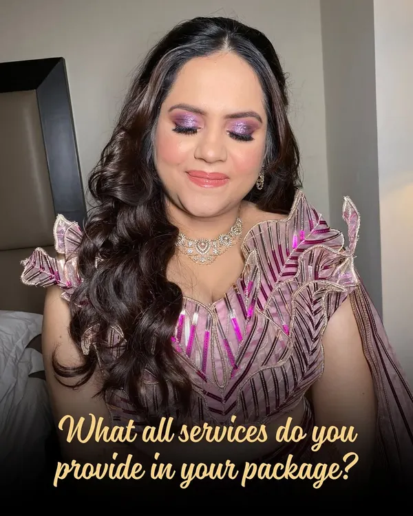 A glamorous look perfect for a cocktail or reception party. The dramatic purple smokey eye is the star of the show, paired with glowing skin and a neutral lip.