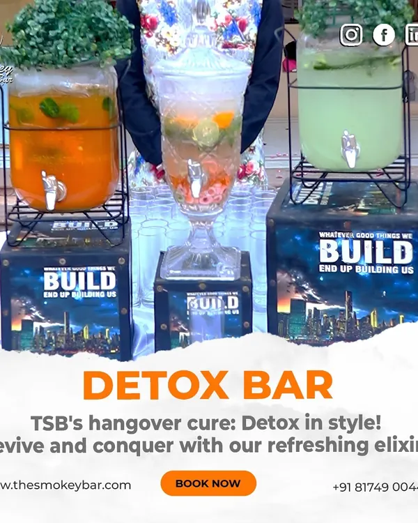 The perfect cure for the morning after the party. My Detox Bar offers a range of refreshing, non-alcoholic elixirs to help guests revive and rehydrate in style.