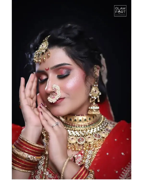 The artistry of my students always amazes me. This is a beautiful bridal look created during one of our classes, showing their skill in blending and creating a harmonious look.