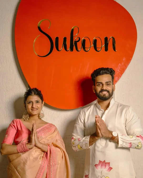 The proud homeowners of 'Sukoon', which means peace. Naming a home is a beautiful process, and we were honored to bring their vision of a peaceful sanctuary to life.