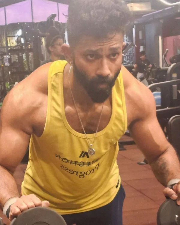 This is the look of pure focus. When you're in the zone, the pain of the workout is just a signal that you're making progress.