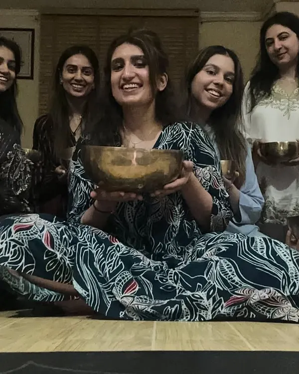 The happy, glowing faces after a group sound bath. Sharing this experience creates a wonderful sense of community and connection, leaving everyone feeling lighter and more joyful.