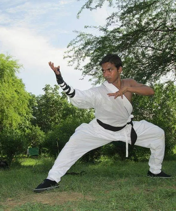 This is a fundamental horse stance from Shaolin Kung Fu. Mastering the basics is the foundation for building true strength, stability, and power in all your movements.