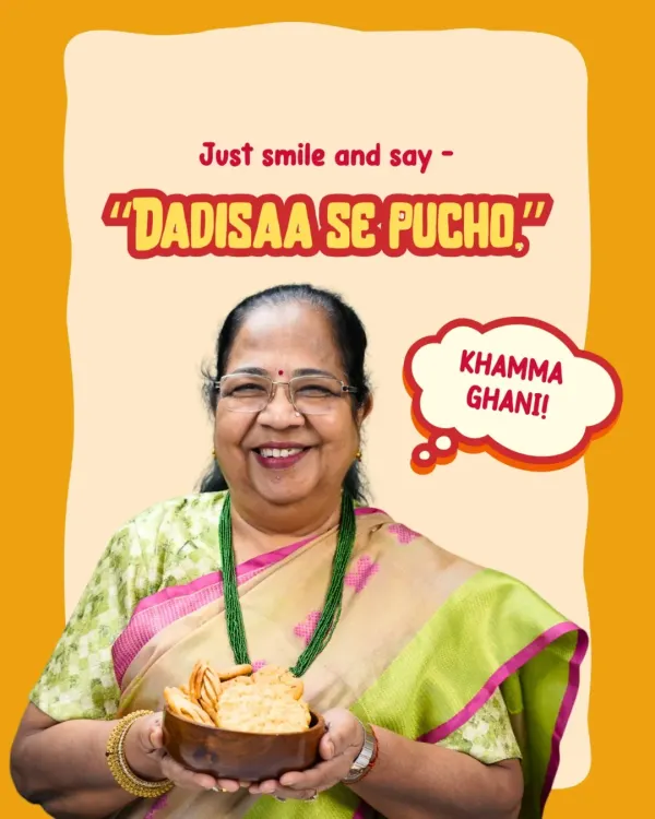 When someone asks "What's for snack time?", the answer in our home is always, "Dadisaa se pucho." Here she is, our Dadisaa, with a welcoming smile and a bowl of her famous homemade mathri. She has every snack craving covered.