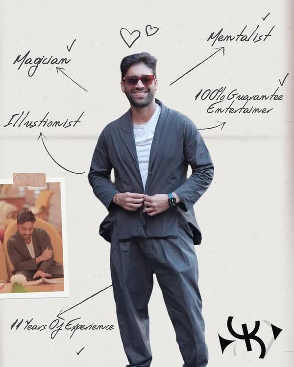 This is me in a nutshell: a magician, illusionist, and mentalist who guarantees a great time. With over 11 years of experience, I've built a show that is modern, interactive, and unforgettable.