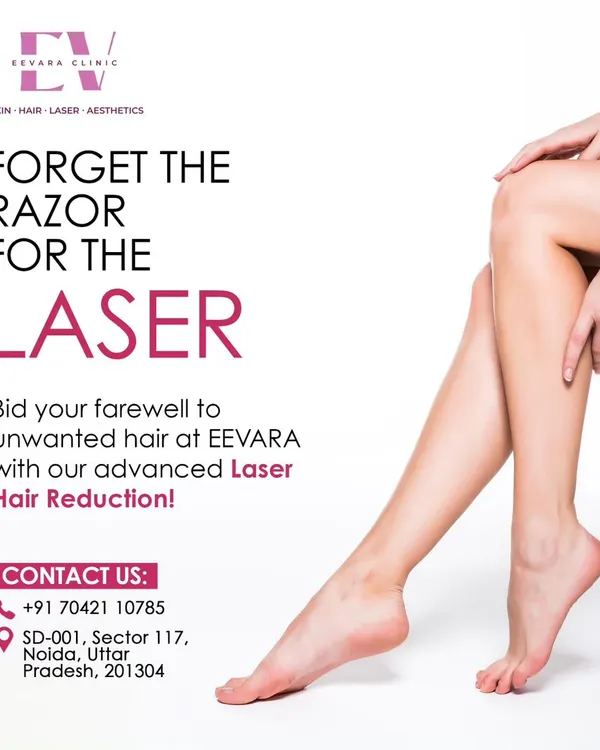 Forget the razor, it's time for the laser. This graphic explains it simply: bid farewell to unwanted hair with my advanced Laser Hair Reduction treatment for effortlessly smooth skin.