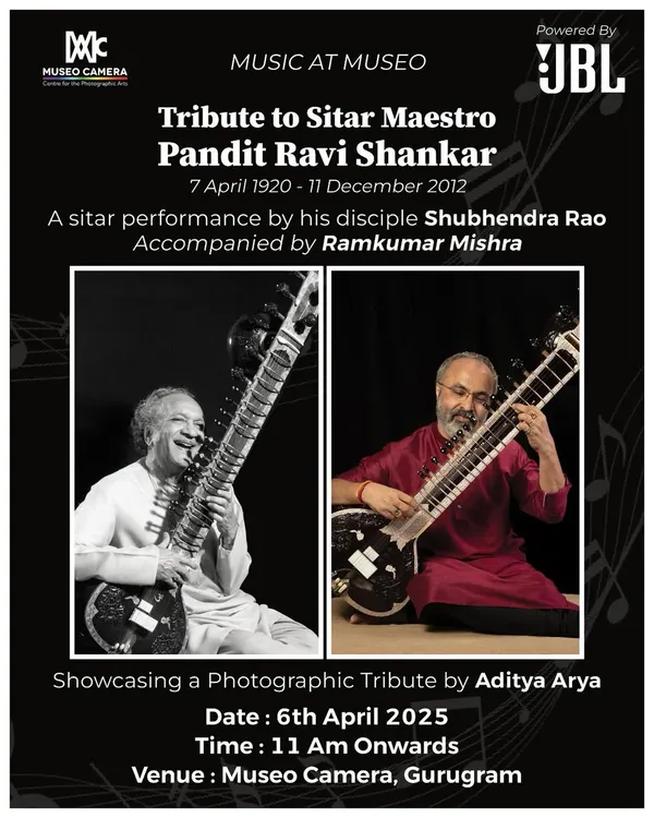 It is a blessing to pay homage to my Guru, Pandit Ravi Shankar, on his birth anniversary. This poster is from a tribute concert where I performed his compositions, continuing the legacy he so generously passed on to me.