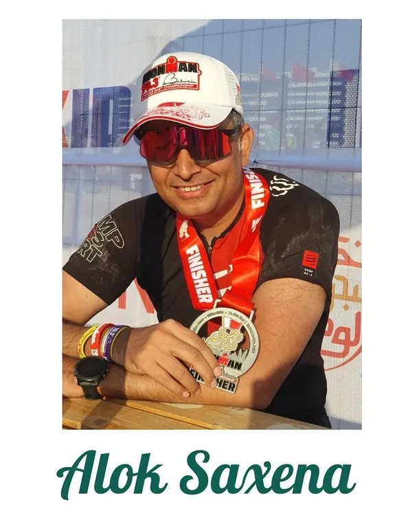 This is Alok Saxena, a dedicated endurance athlete I work with. His fitness journey began in 2018, and since then he has completed multiple Ironman 70.3 races and a full Ironman.
