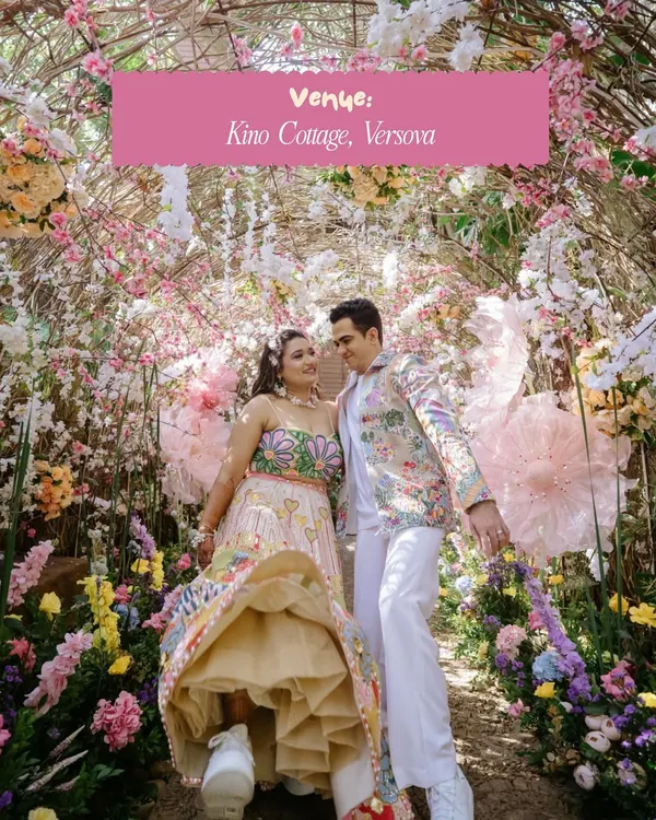 We broke down this pastel carnival mehendi piece by piece. Starting with the venue, Kino Cottage, which we transformed into a floral wonderland.