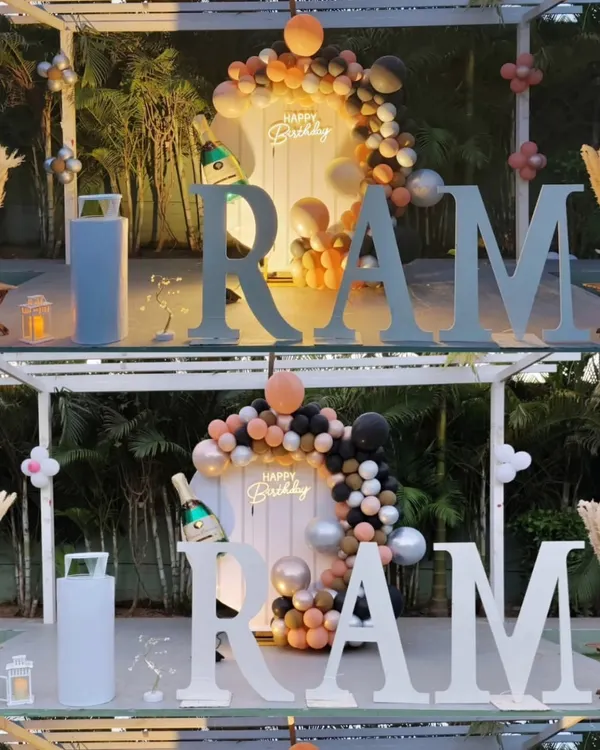 I offer large, free-standing letters to spell out names or words, creating a bold and personalized statement piece for any celebration.
