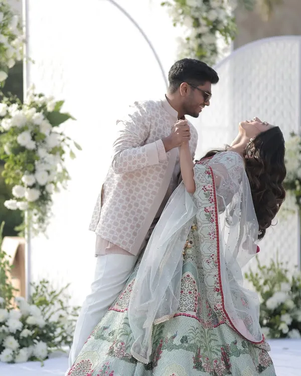 A beautiful dip during the couple's first dance at their engagement. We create the perfect romantic setting for these picture-perfect moments.