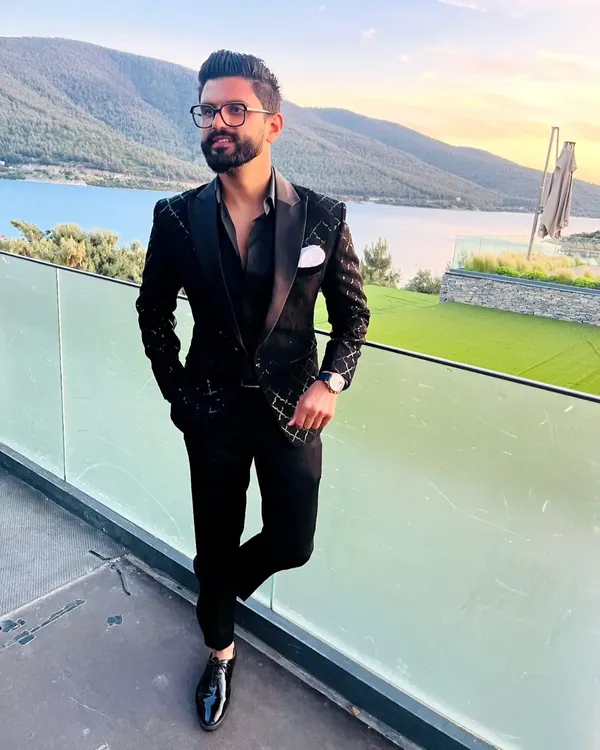 Dressed to impress for a grand event in Bodrum, Turkey. A sharp black suit is always a classic choice for an elegant evening.