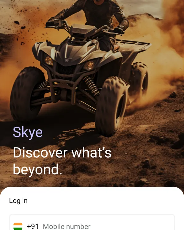 the login and onboarding flow for the 'skye' mobile app. i made sure the design was clean and the process was quick to get users started.