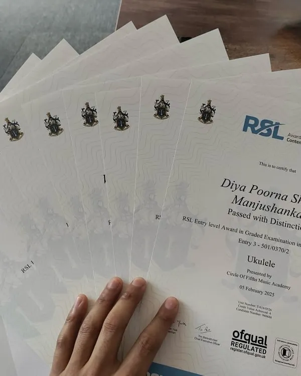 We celebrate excellence! We're proud to announce that in the recent RSL Exams, 8 out of 10 of our students achieved Distinction. This is a result of their hard work and our dedicated teaching.