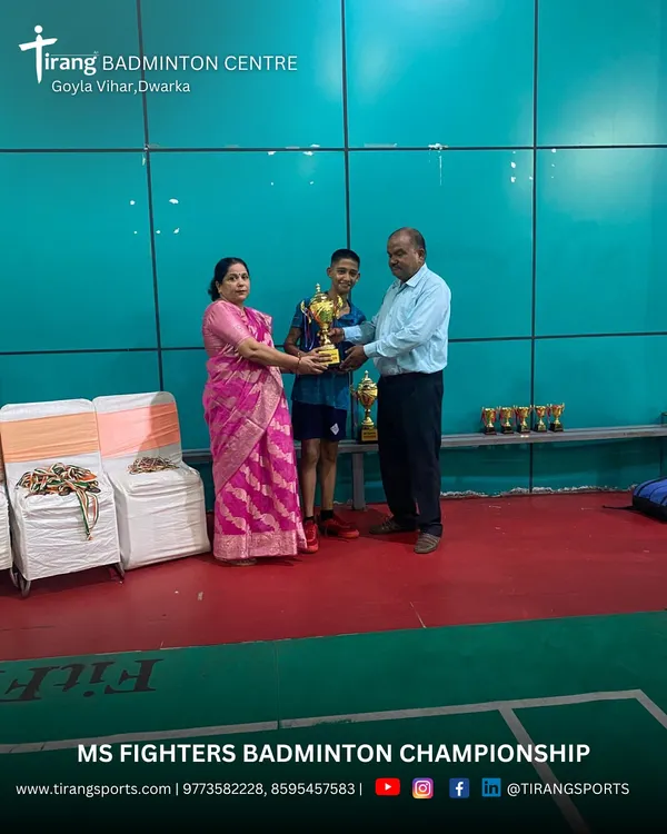 Celebrating the winners of the MS Fighters Badminton Championship held at our Tirang Badminton Centre in Goyla Vihar. Hosting tournaments like these is key to fostering a competitive spirit in the community.