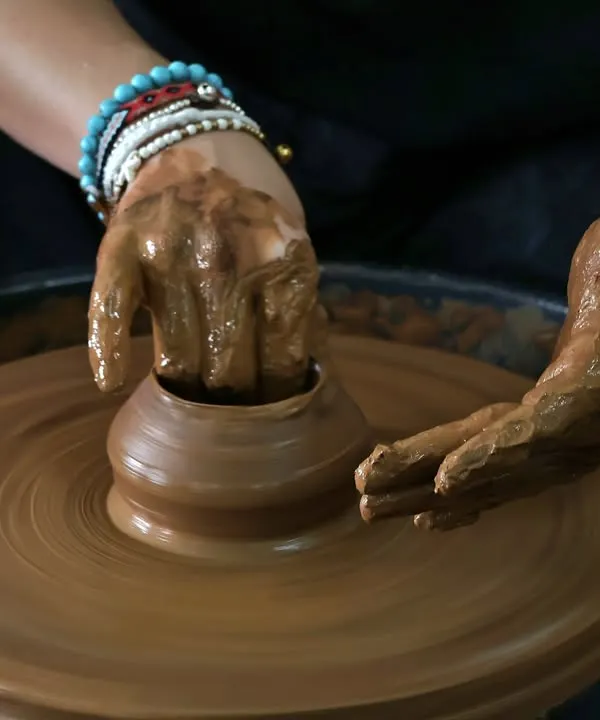 There is a special kind of magic that happens when your hands meet the clay on the wheel. This is where stories begin to take shape, one spin at a time. Messy hands, happy heart! ❤️