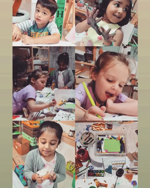 We had such a fun time at the studio today! Little rainbows, painted hands, and happy hearts. Our workshops are open for kids as young as three to come and paint their hearts out.