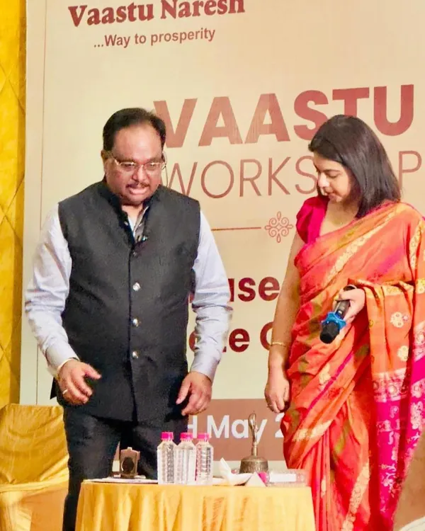 I was thrilled to attend a profound Vastu workshop led by Shri Naresh Singal ji. This image captures a moment of learning as he explains the nuances of energy tools, enriching my knowledge as a consultant.
