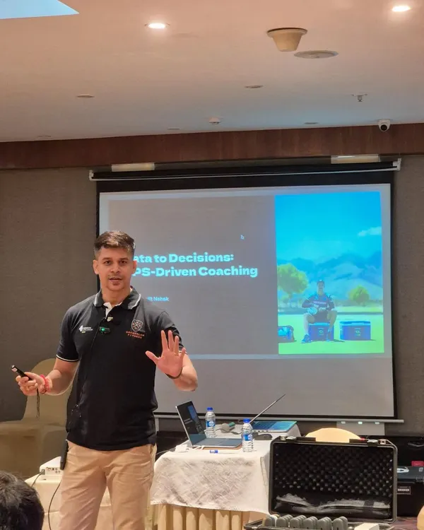 At an NSCA India workshop, I'm breaking down the principles of GPS-driven coaching. My goal is to help you move beyond confusing numbers and use data to make smarter, more informed decisions that sharpen your coaching instincts. This is about turning data into real action on the field.