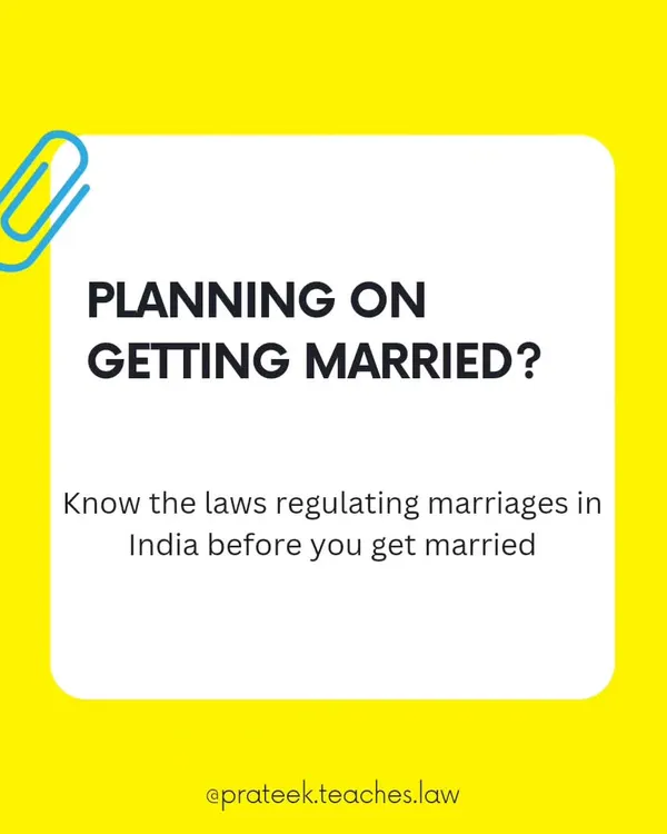 Before you get married, it is essential to know the laws that will govern your union. This series explains the different legal frameworks for marriage in India.