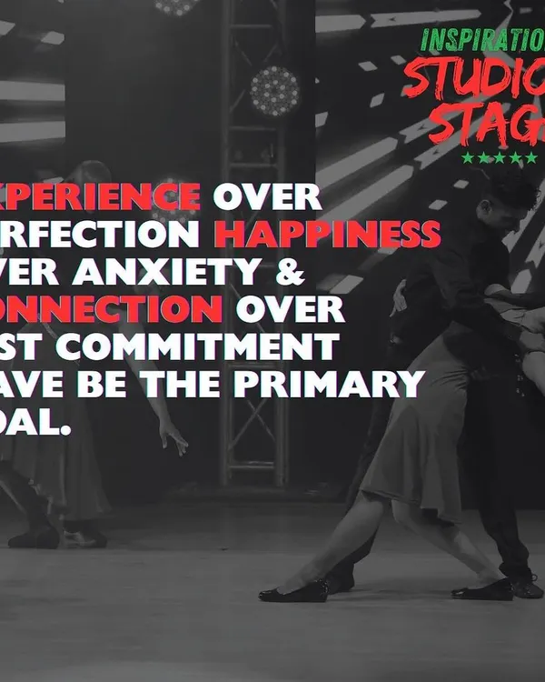 Our philosophy for the "Studio to Stage" showcase. We prioritize experience over perfection and connection over anxiety, creating a safe space for self-improvement.