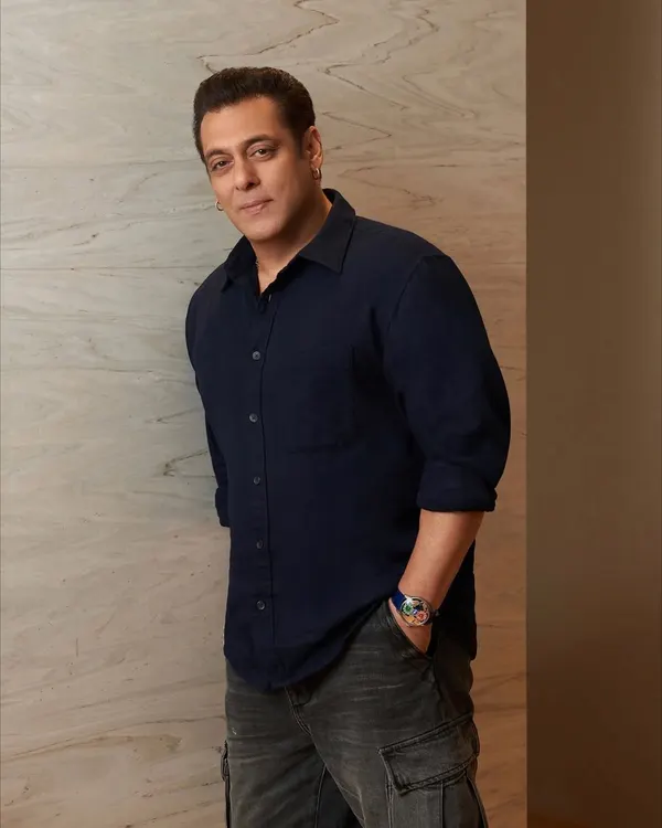 A wider shot from the Jacob & Co campaign with Salman Khan. It captures the full context of the collaboration, showing the celebrity endorsement that makes this a milestone project.