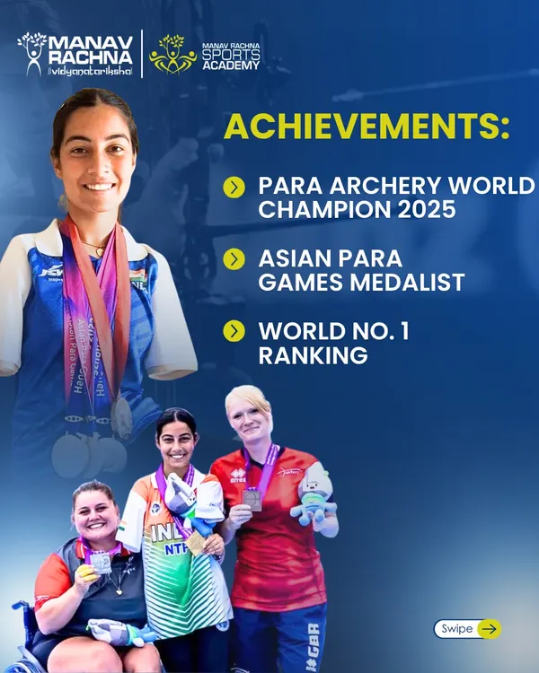 The achievements of Para Archery World Champion Sheetal Devi, who rose to World No. 1 ranking, are a source of immense inspiration. Her story challenges everyone to ask, "What's your excuse?"